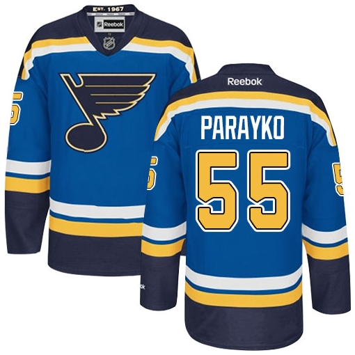 Herren St. Louis Blues Eishockey Trikot Colton Parayko 55 Reebok Blau